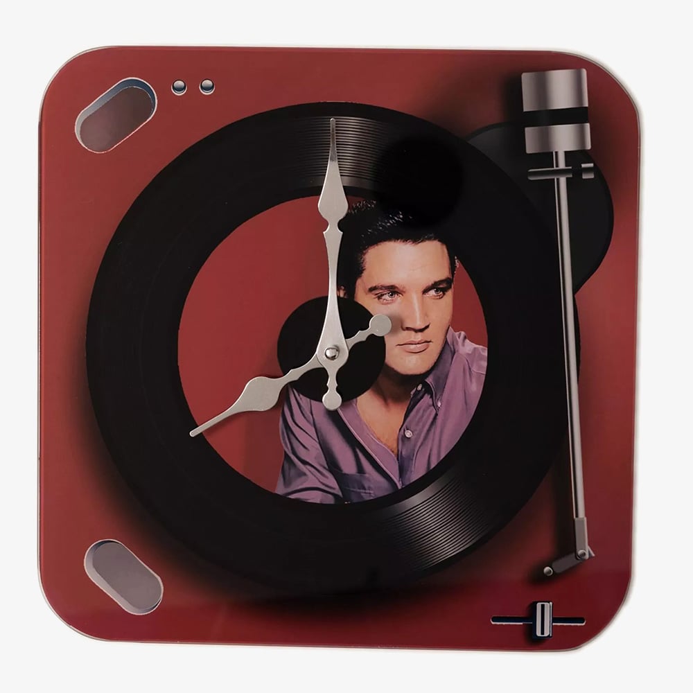 Hometime Record Player Glass Wall Clock W7968