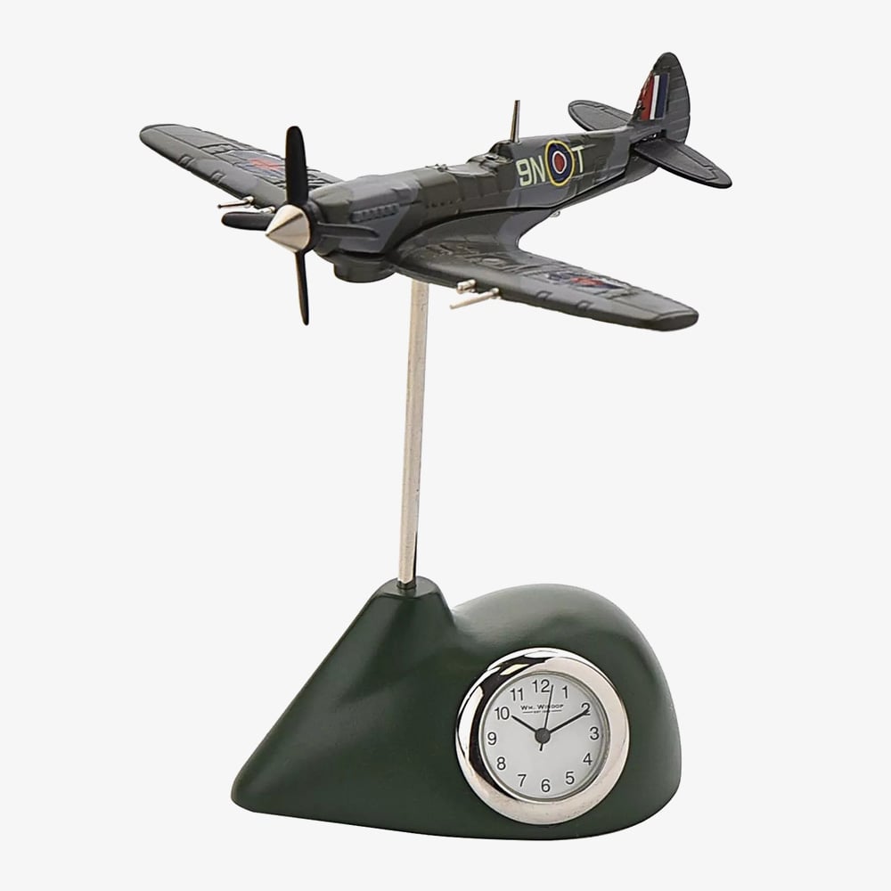 WM Widdop Miniature Spitfire Clock 9420