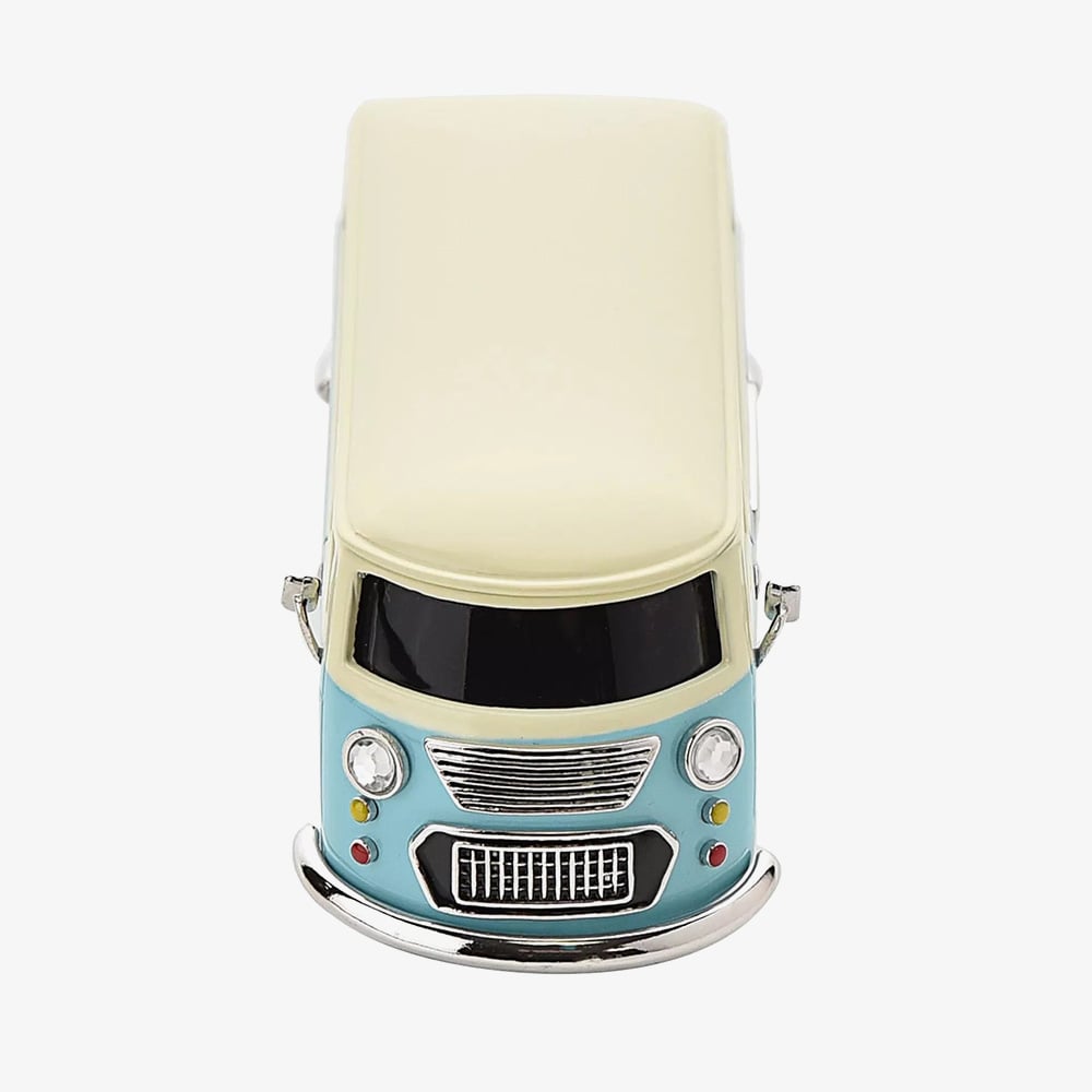 WM Widdop Miniature Blue Campervan Clock 9710BL