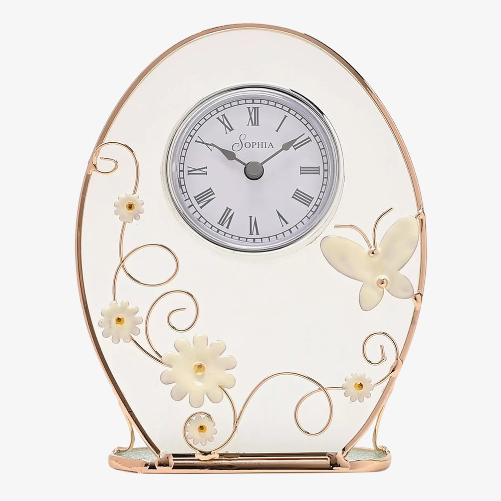 Sophia Champagne Meadow Mantel Clock SP3494CK