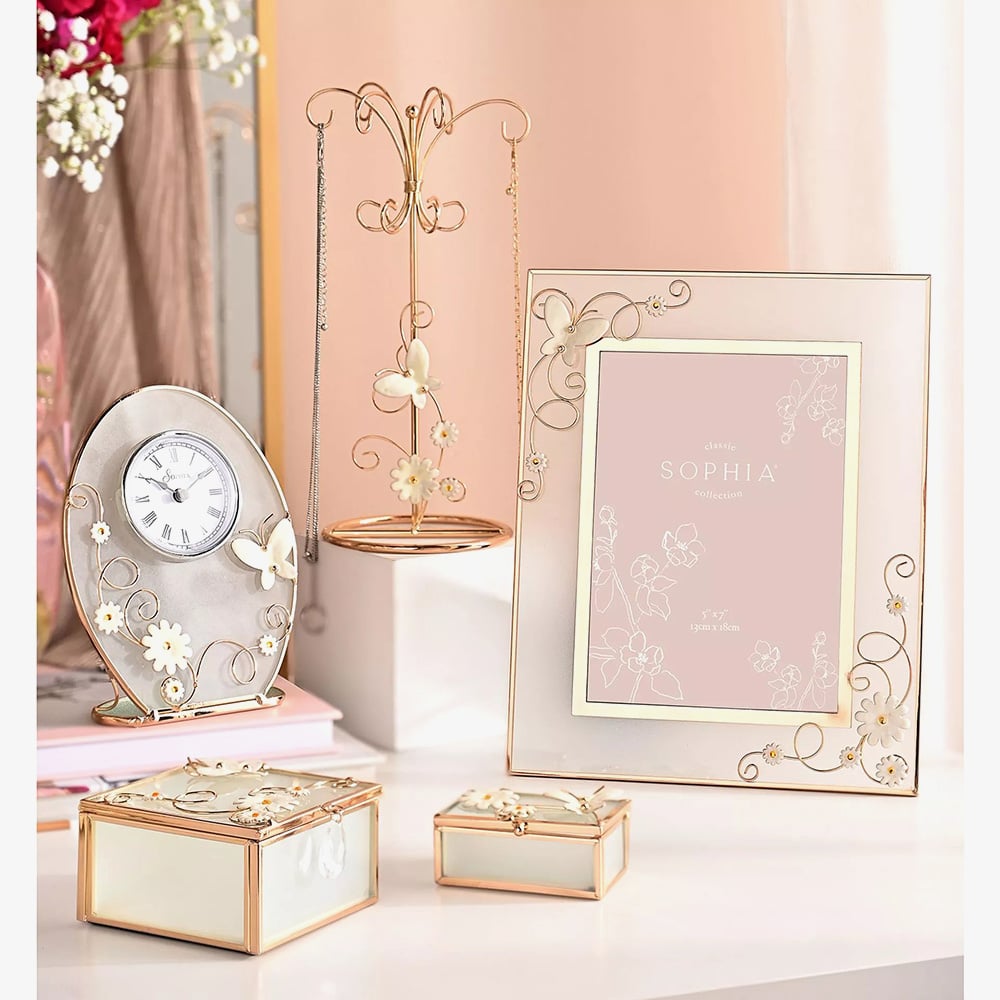 Sophia Champagne Meadow Mantel Clock SP3494CK