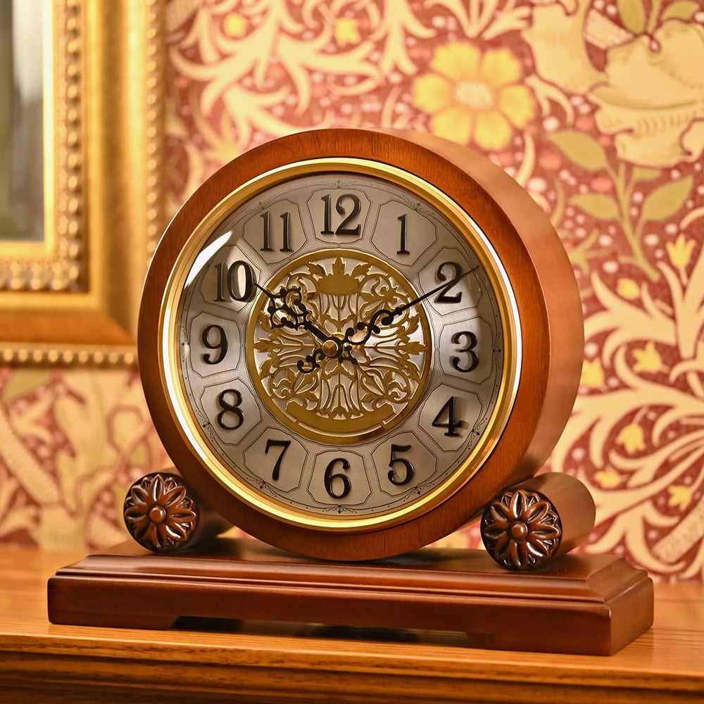 WM Widdop Walnut Westminster Mantel Clock W2860