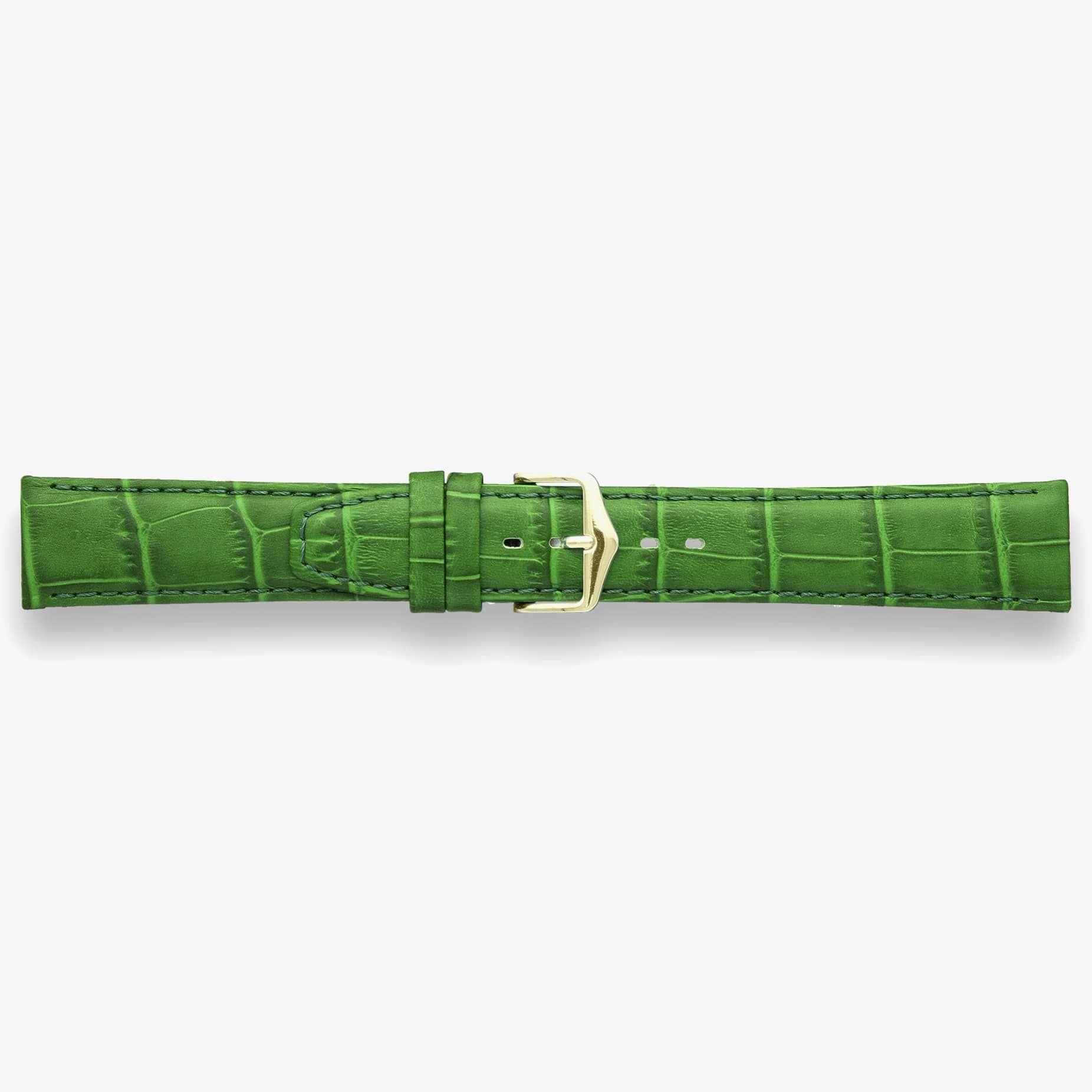 Darlena Lulworth Green Leather Gold Buckle Watch Strap LS1209 GRN 14MM (7) (Y)