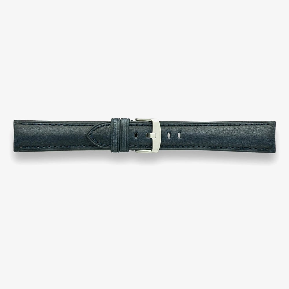 Darlena Ashby Navy Vintage Leather Watch Strap LS1372 NAVY 20MM (6) (SS)