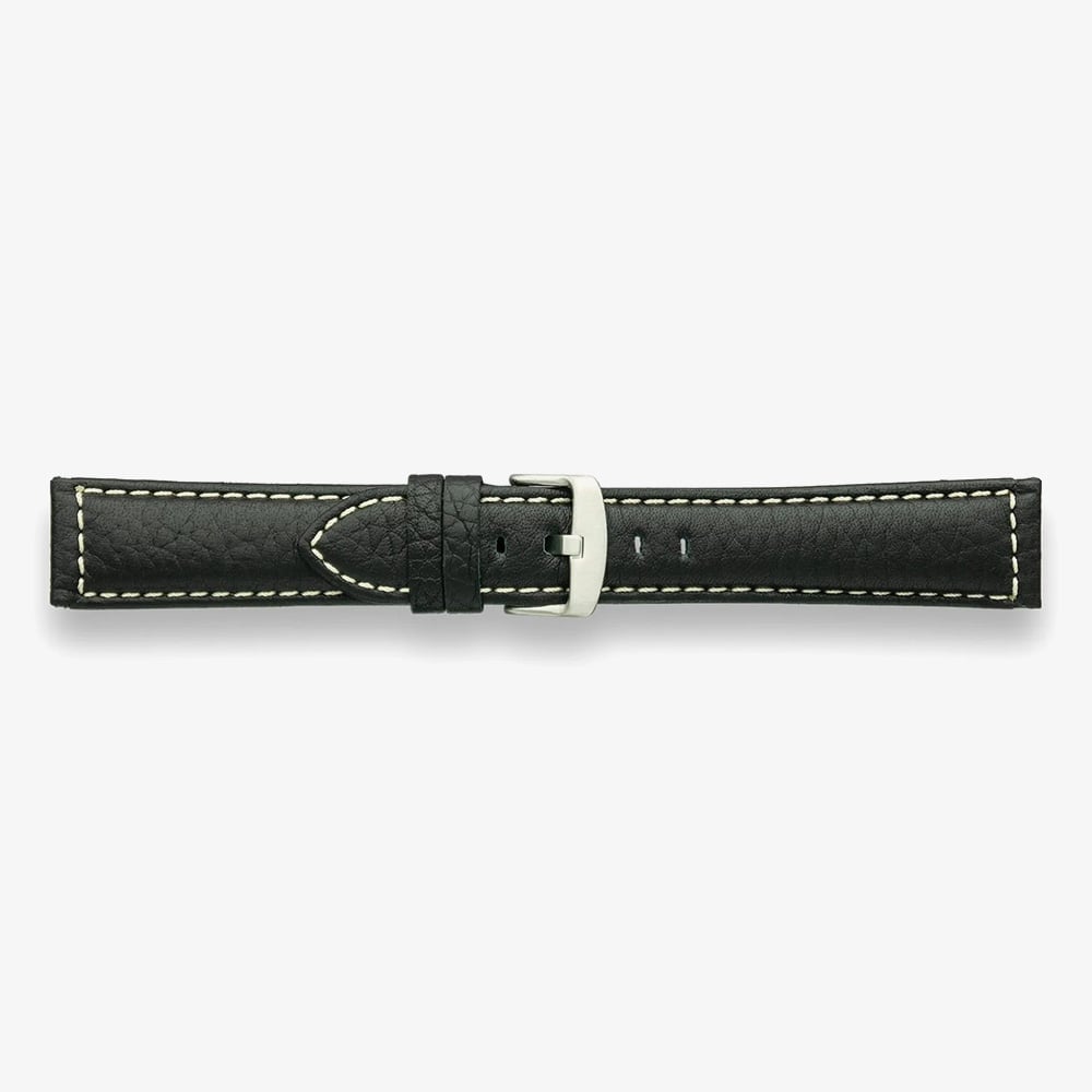 Darlena Wimborne Black Padded Leather Watch Strap LS1398 BLK 20MM (1) (SS)