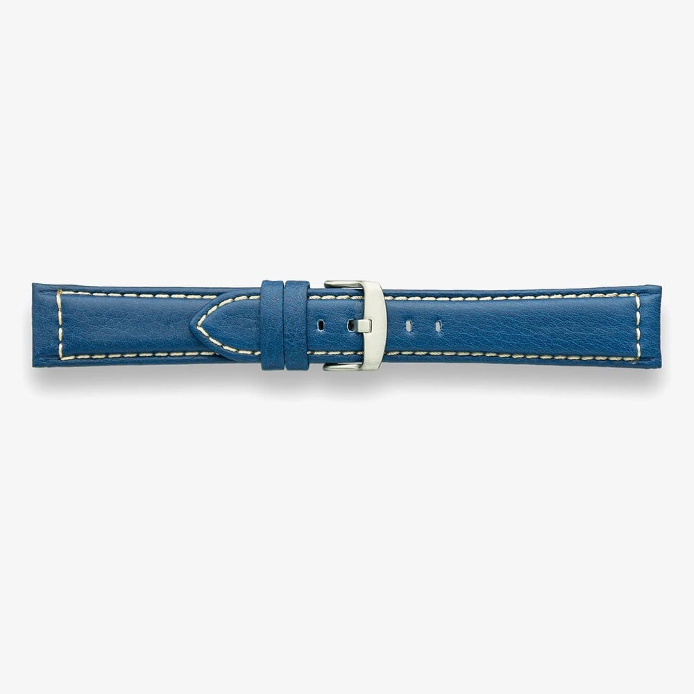 Darlena Wimborne Blue Padded Leather Watch Strap LS1398 BLU 20MM (11) (SS)