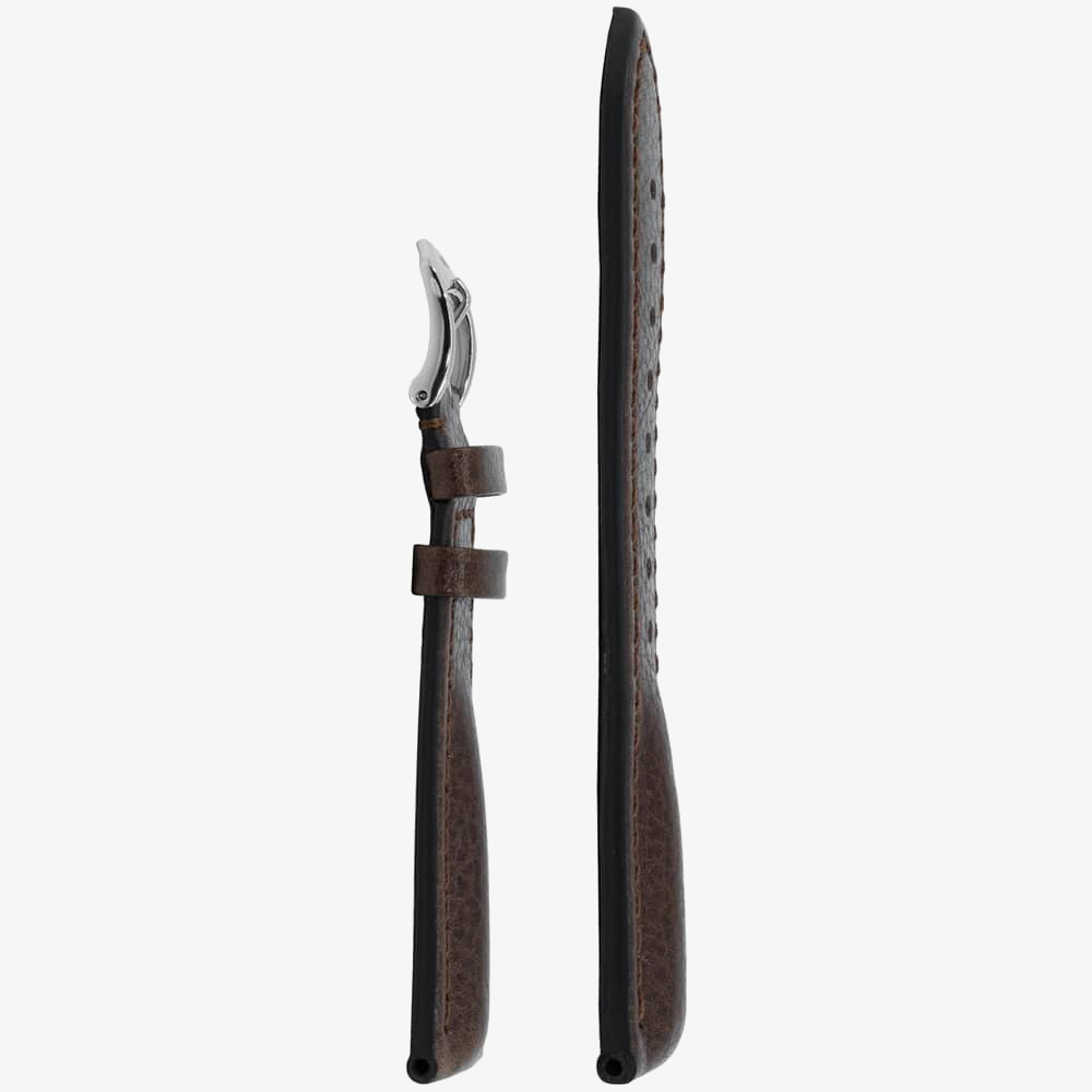 HIRSCH LUCCA Long Tuscan Brown Leather Watch Strap 049 02 0 10-2