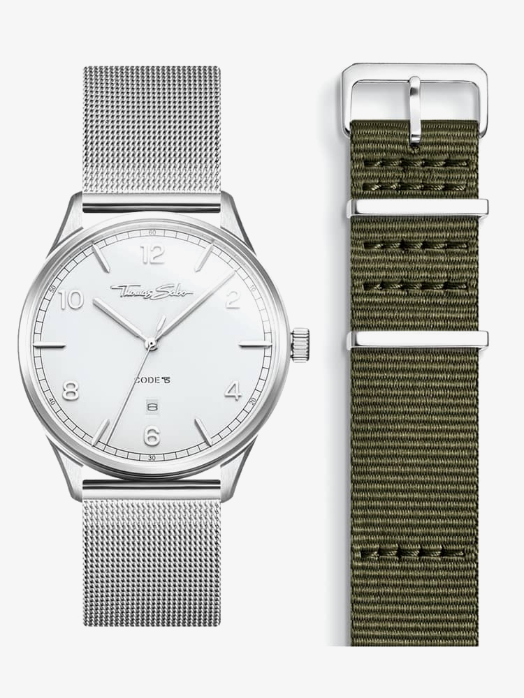 THOMAS SABO Code Nato Khaki Watch Strap ZWA0311-276-6-20MM