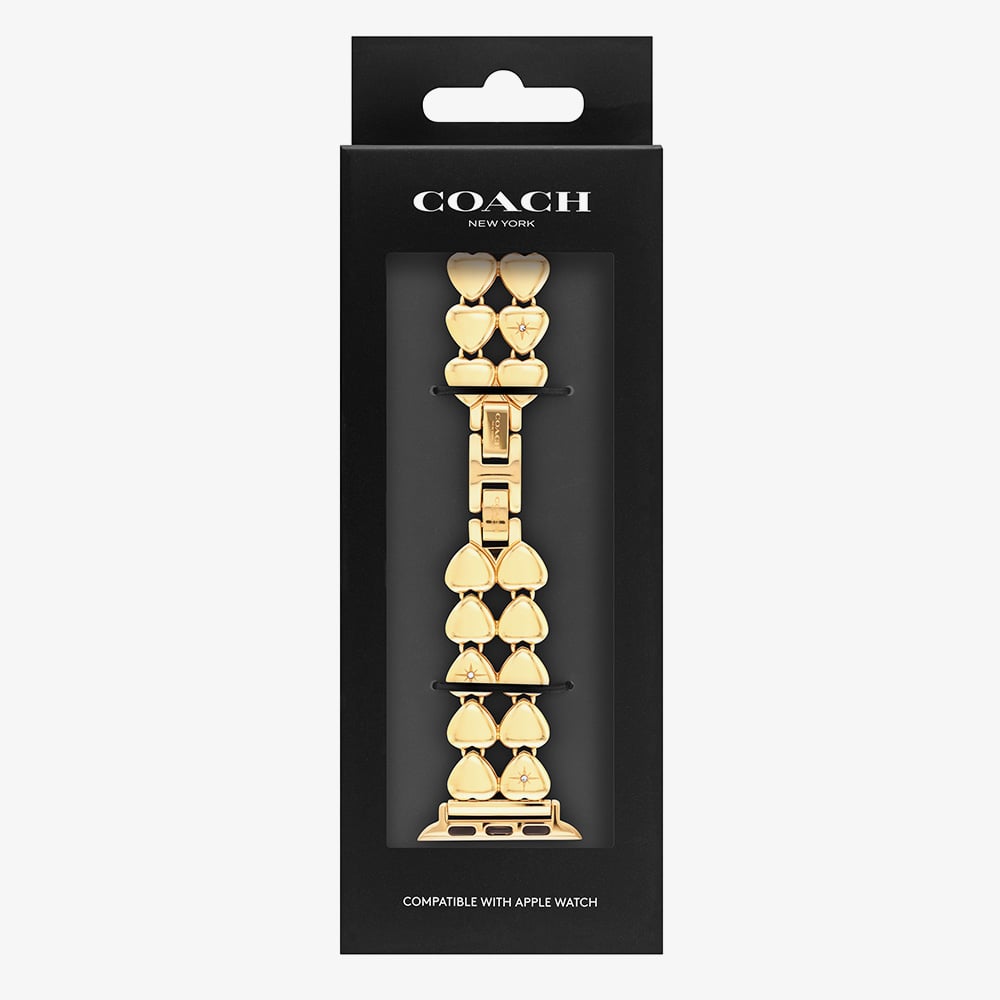 Coach Gold Hearts Apple Strap