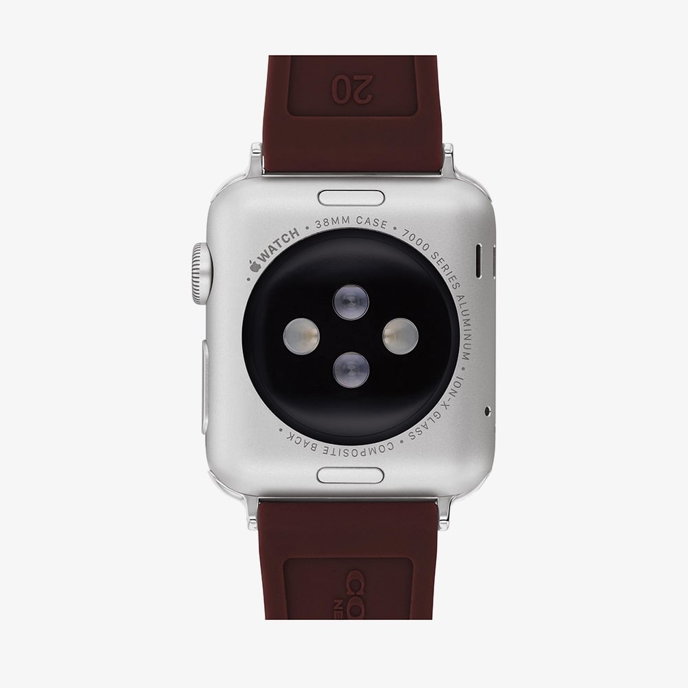 Coach Ladies Blackcurrant Rubber Apple Watch Strap 14700320