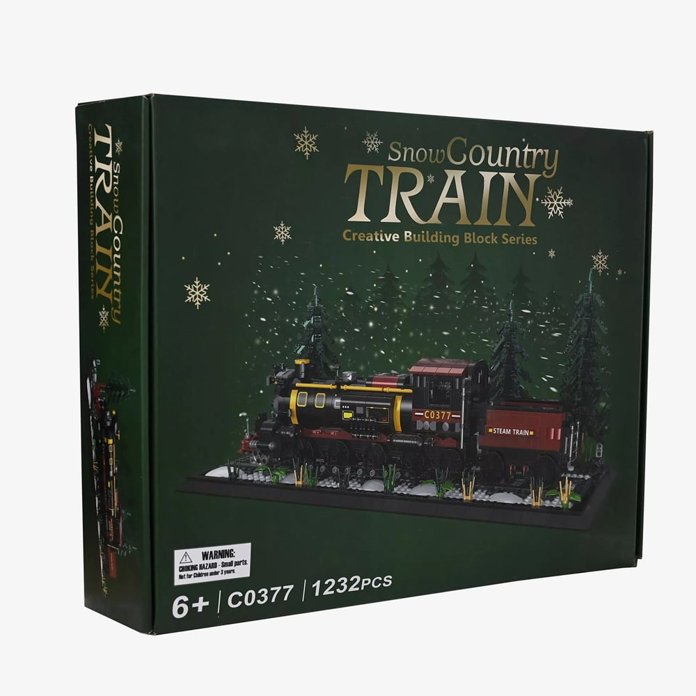Toy Shop Snow Country Train Brick Building Set Gift XM15907