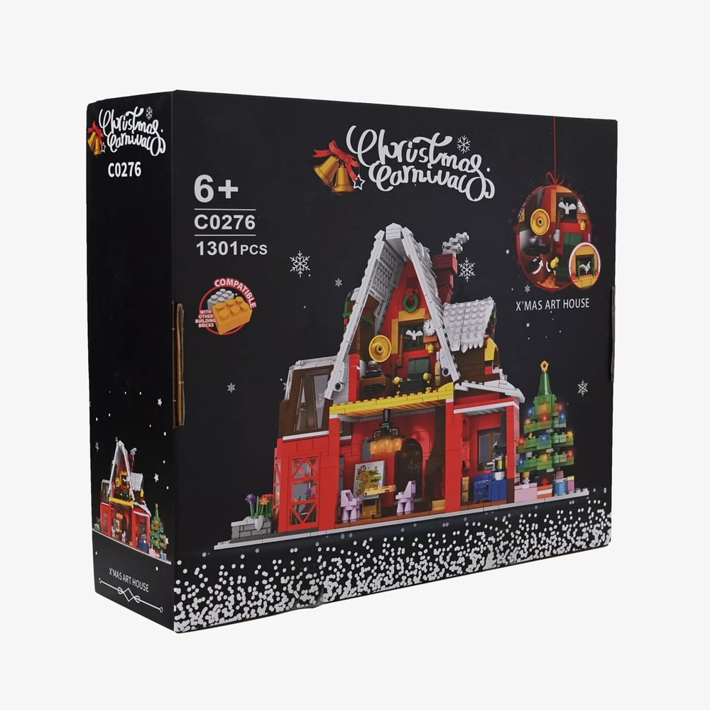 Toy Shop Christmas Chalet Brick Building Set Gift XM15906