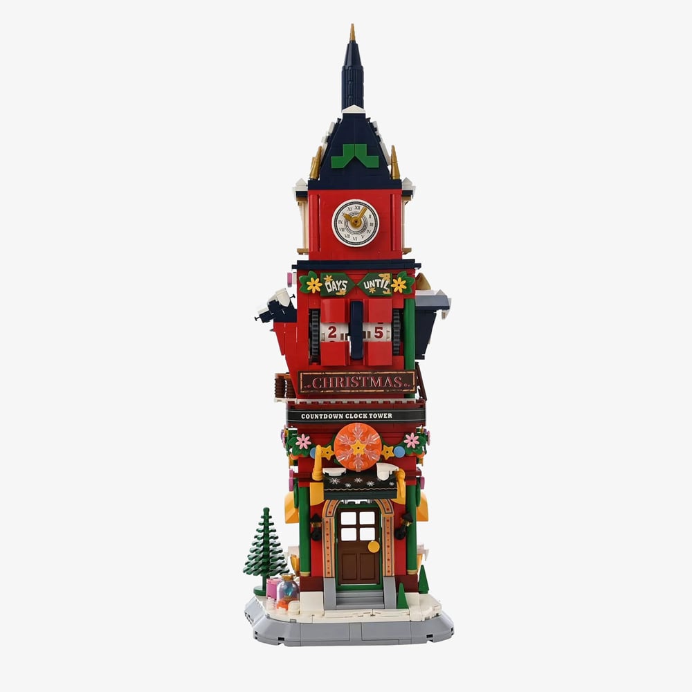 Toy Shop Christmas Clock Tower Brick Building Set Gift XM15905