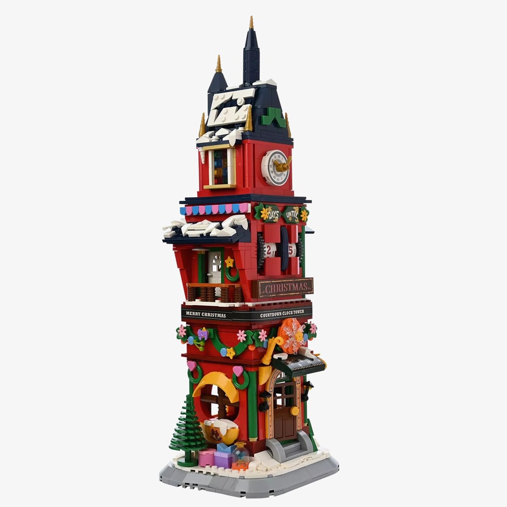 Toy Shop Christmas Clock Tower Brick Building Set Gift XM15905