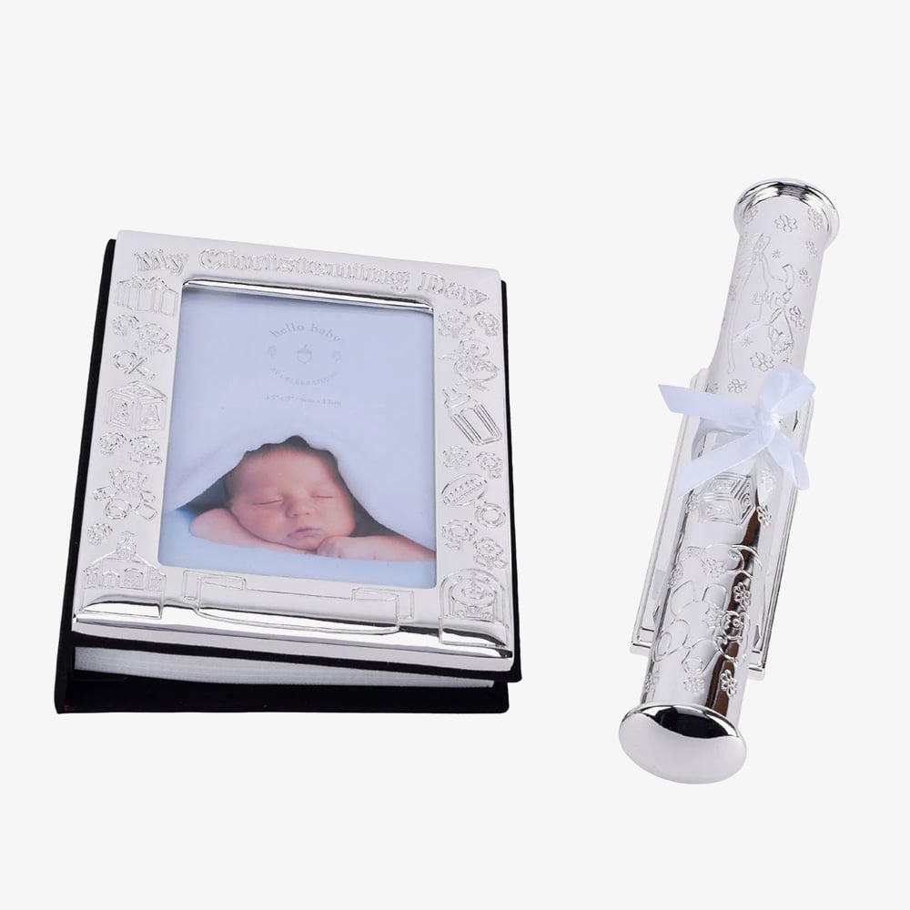 Celebrations My Christening Day Album & Certificate Stand Gift 8887CH