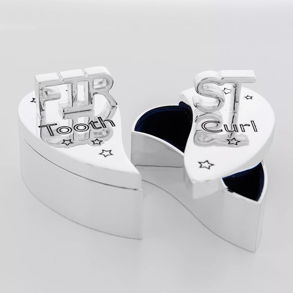 Celebrations Silver Plated First Tooth First Curl Boxes Gift CG140