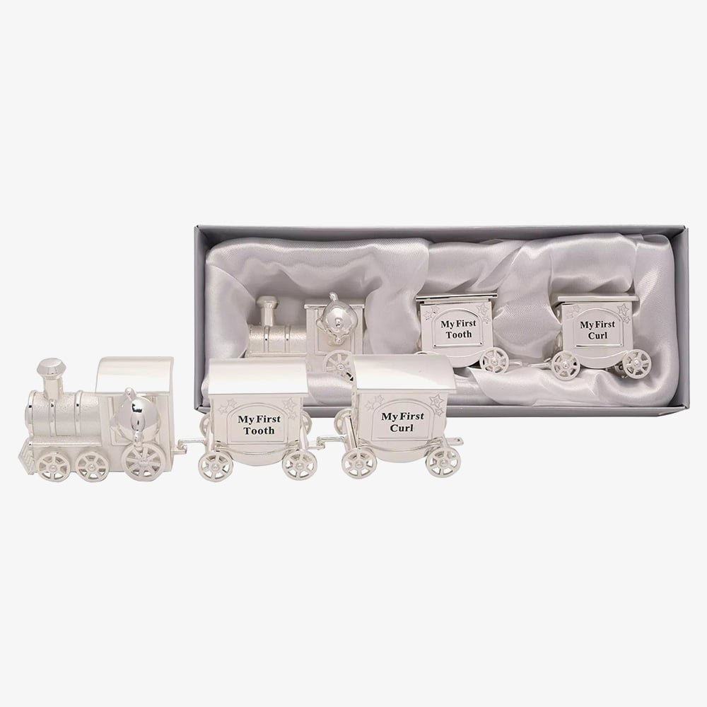 Celebrations Silverplated My First Tooth & Curl Train Set Gift CG423