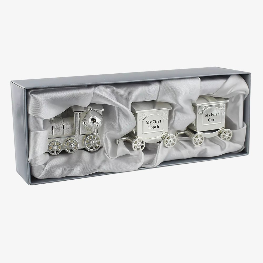 Celebrations Silver Plated My First Tooth & Curl Train Set Gift CG423