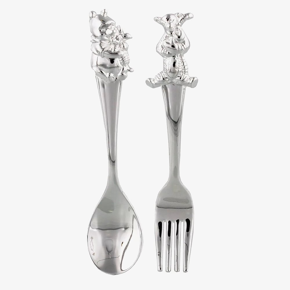Disney Winnie The Pooh Silver Plated Cutlery Set Gift DI123