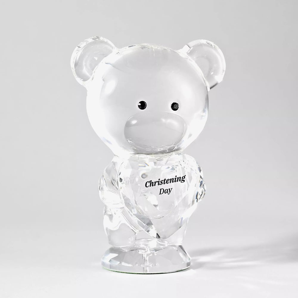 Crystocraft Crystal Bear Christening Day Gift SP3639
