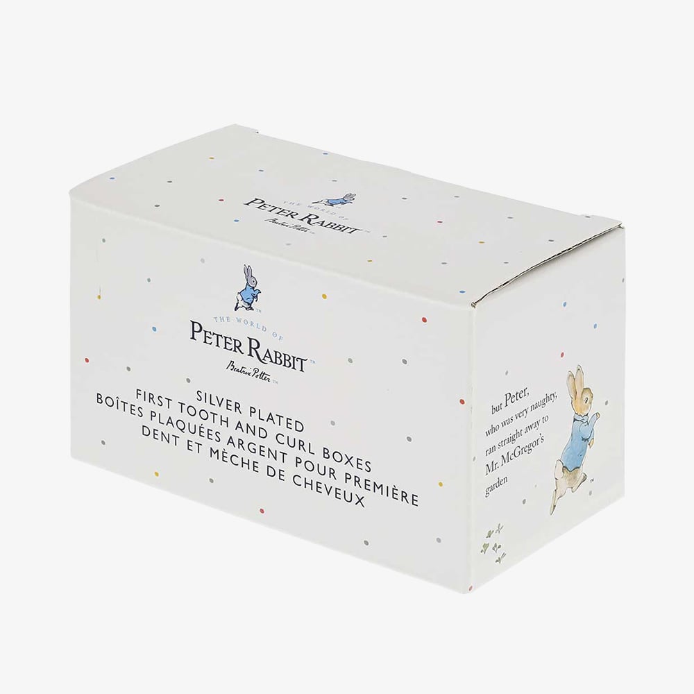 Peter Rabbit Silver Plated First Tooth And Curl Trinket Box A32329