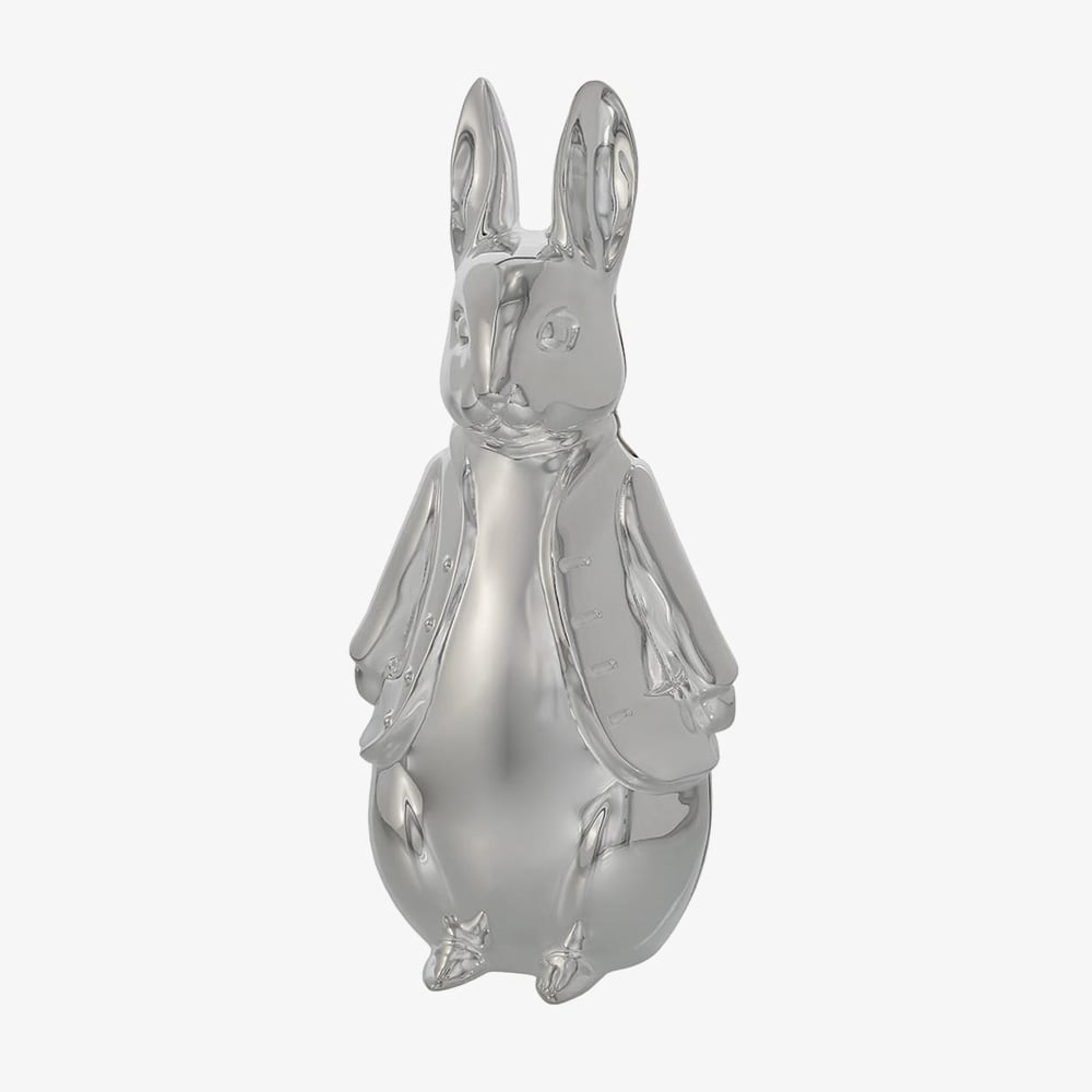 Peter Rabbit Silver Plated Sculpted Money Box A32330