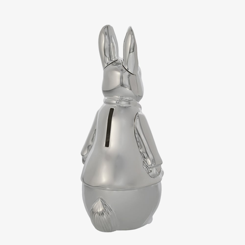 Peter Rabbit Silver Plated Sculpted Money Box A32330