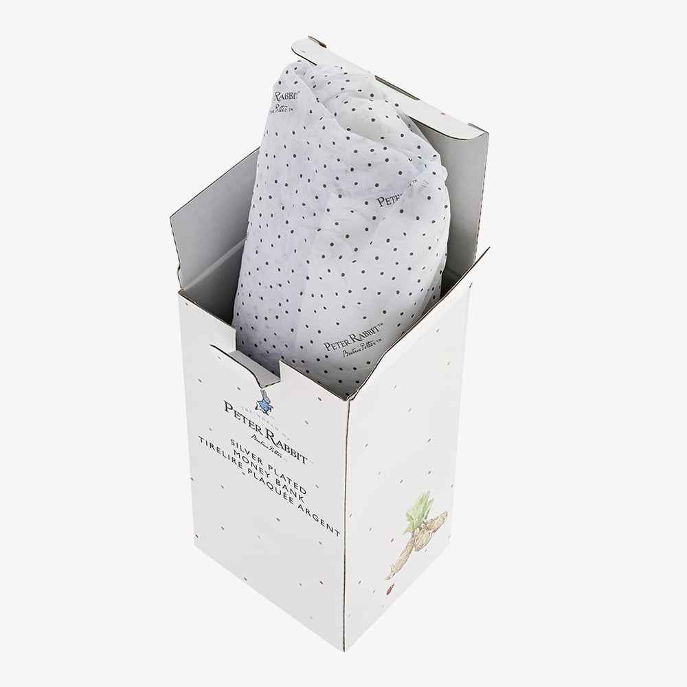 Peter Rabbit Silver Plated Sculpted Money Box A32330