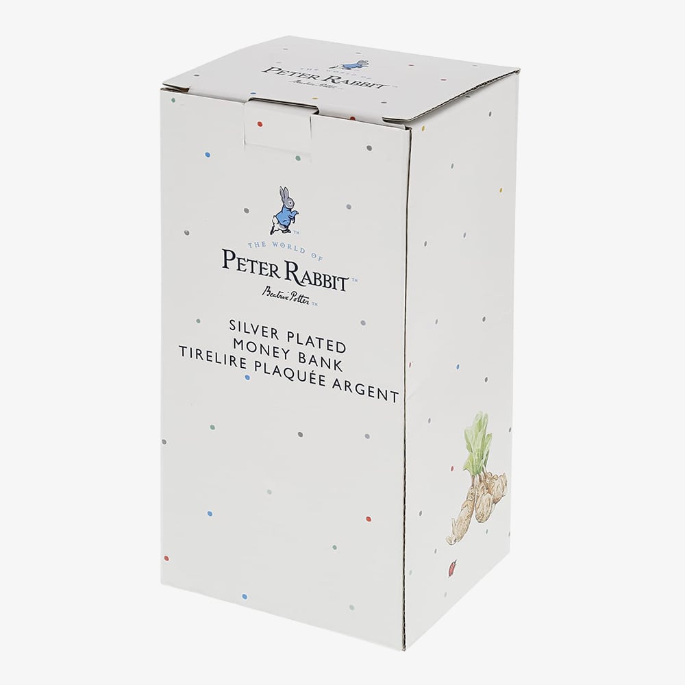 Peter Rabbit Silver Plated Sculpted Money Box A32330