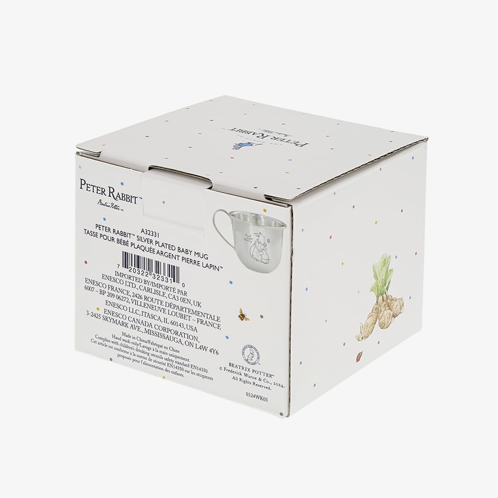 Peter Rabbit Silver Plated Baby Mug A32331