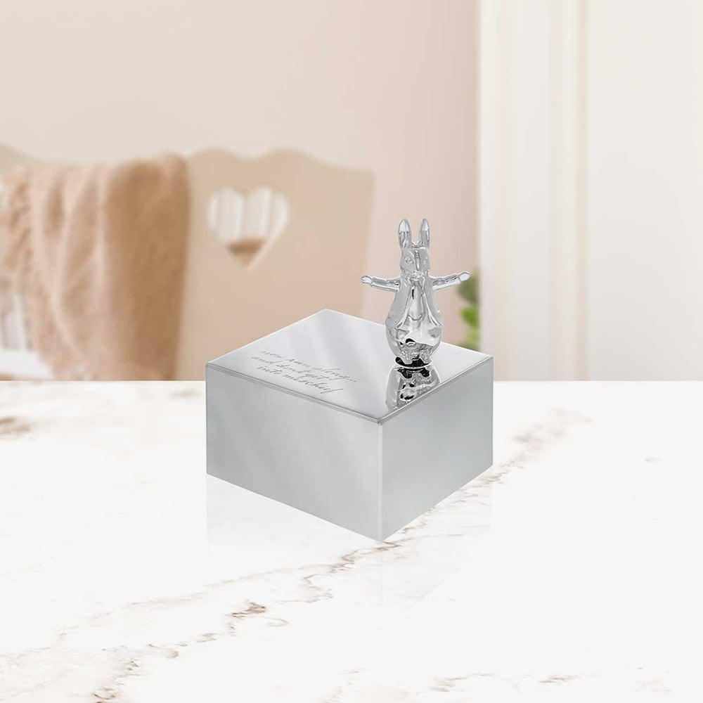 Peter Rabbit Silver Plated Musical Trinket Box A32334