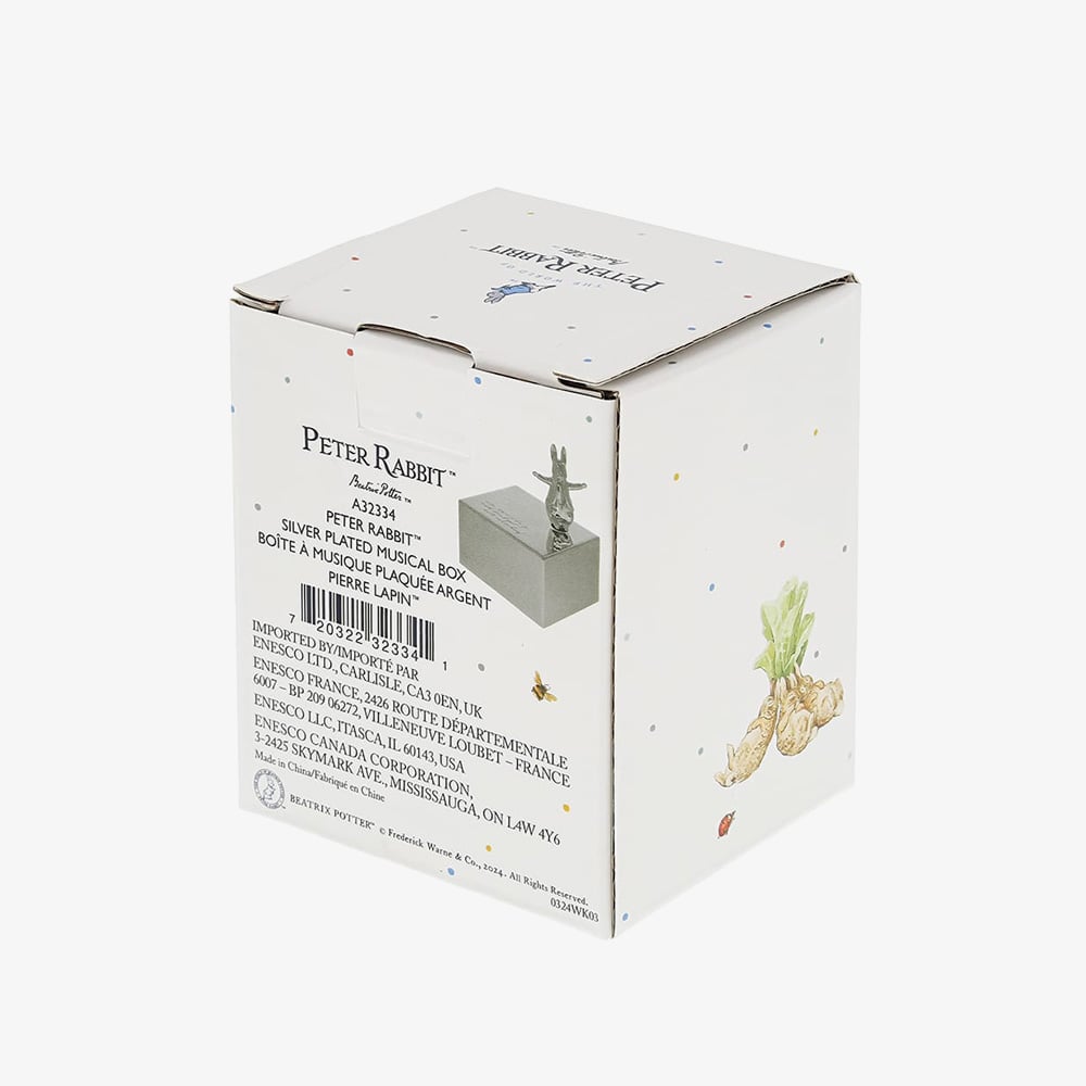 Peter Rabbit Silver Plated Musical Trinket Box A32334