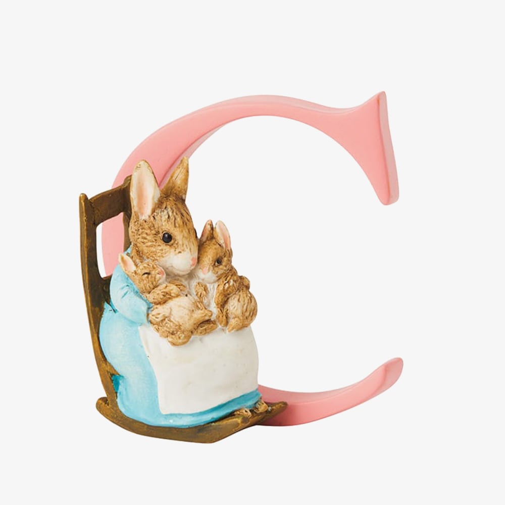 Peter Rabbit Decorative Mrs Rabbit &amp; Bunnies Letter C A4995