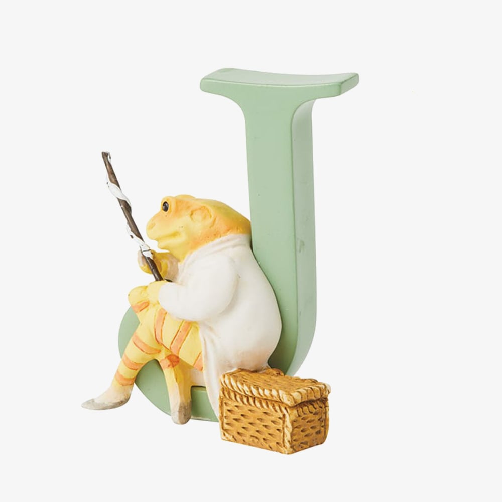 Peter Rabbit Decorative Jeremy Fisher Letter J A5002