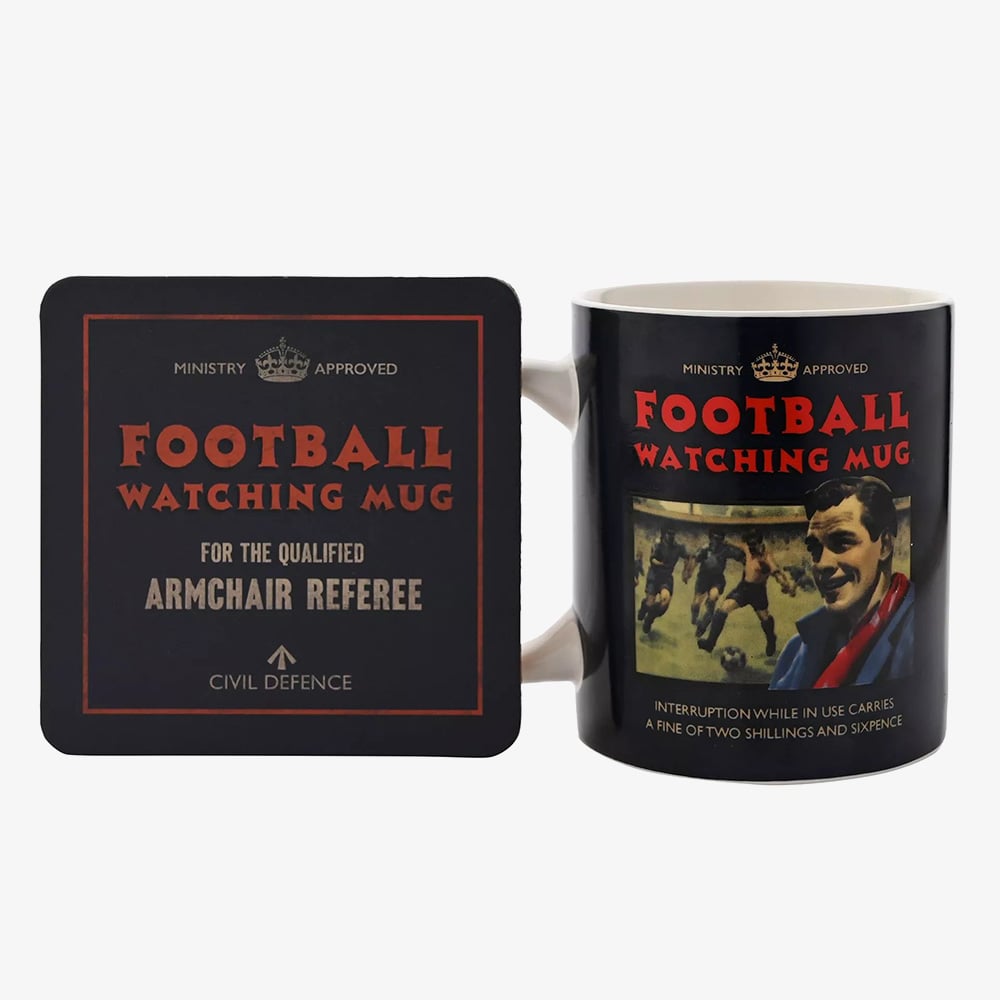 Harvey Makin Football Watching Mug And Coaster Set HM2529