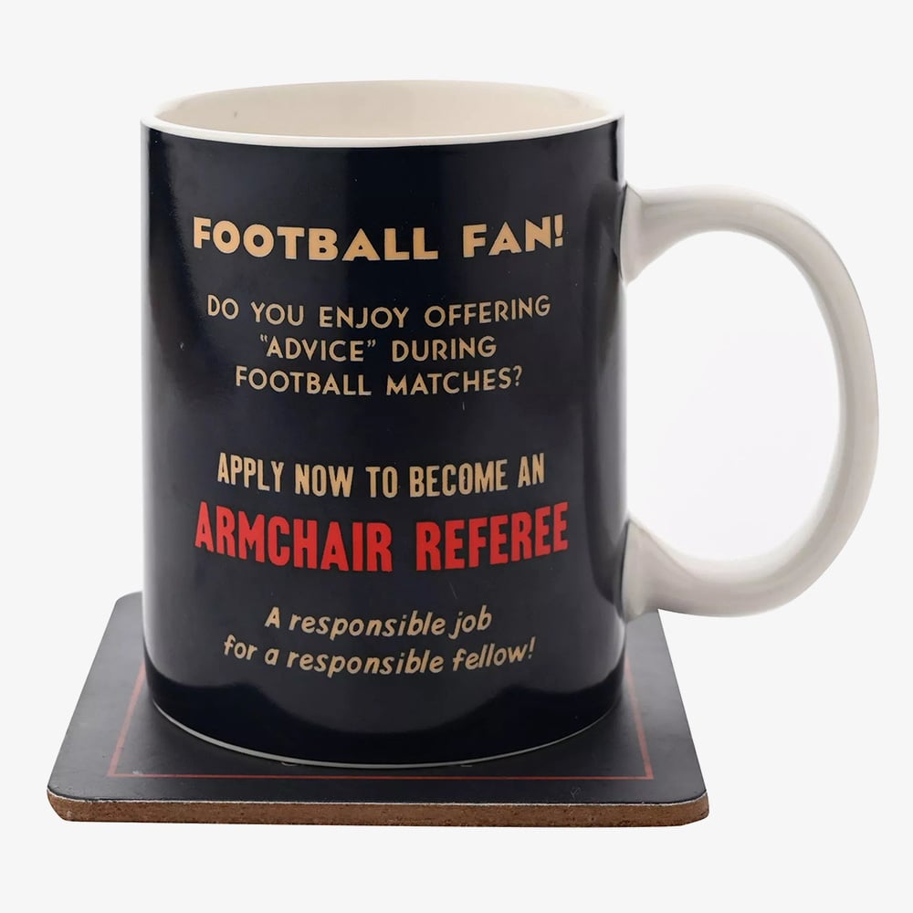 Harvey Makin Football Watching Mug And Coaster Set HM2529