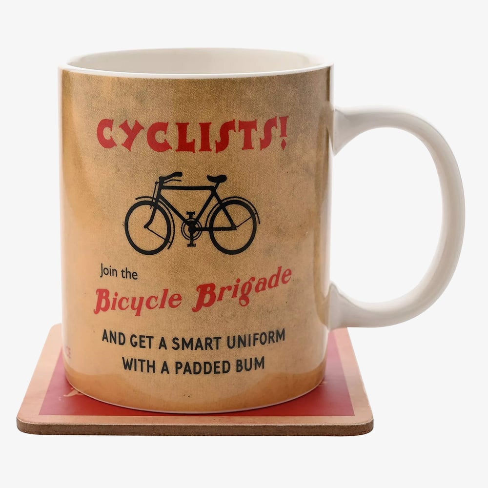 Harvey Makin Bicycle Brigade Mug And Coaster Set HM2530