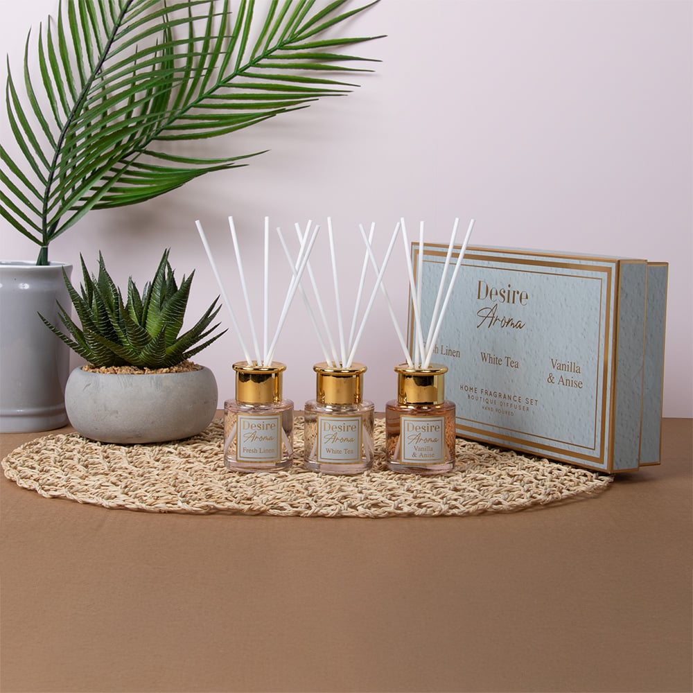 Desire Aroma Cocoa Set Of 3 Diffusers LP76766A