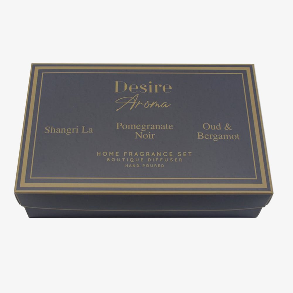 Desire Aroma Black Set Of 3 Diffusers LP76767A