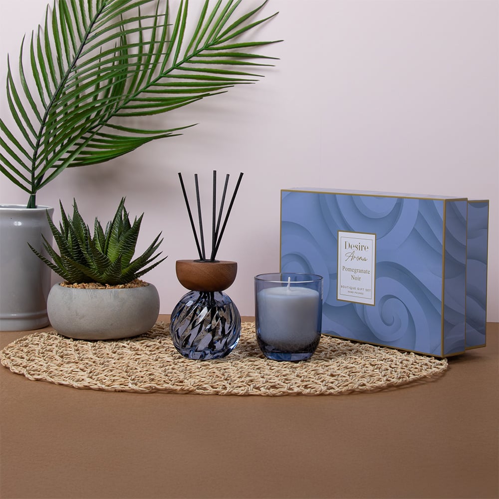 Desire Aroma Pomegranate Noir Diffuser Candle Set LP76474A