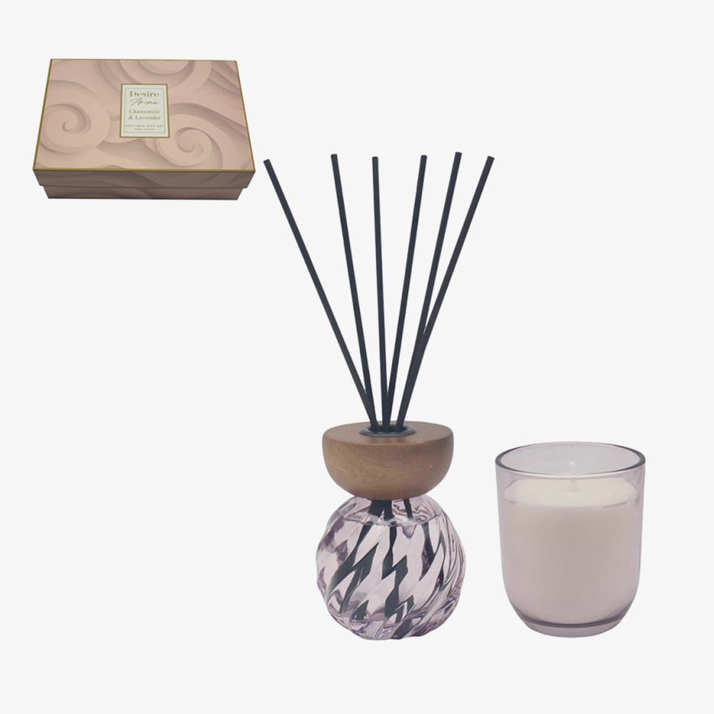 Desire Aroma Chamomile Lavender Diffuser Candle Set LP76471A