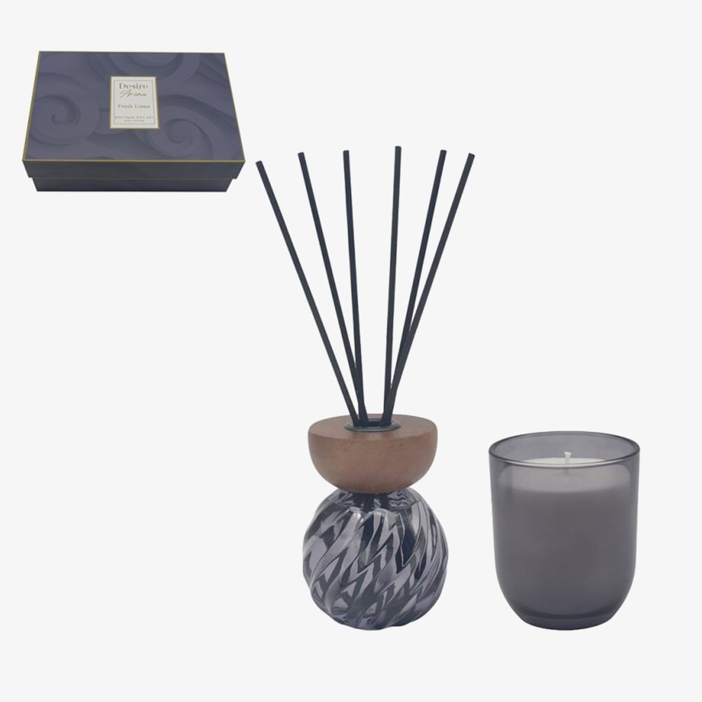 Desire Aroma Fresh Linen Diffuser Candle Set Candle LP76472A