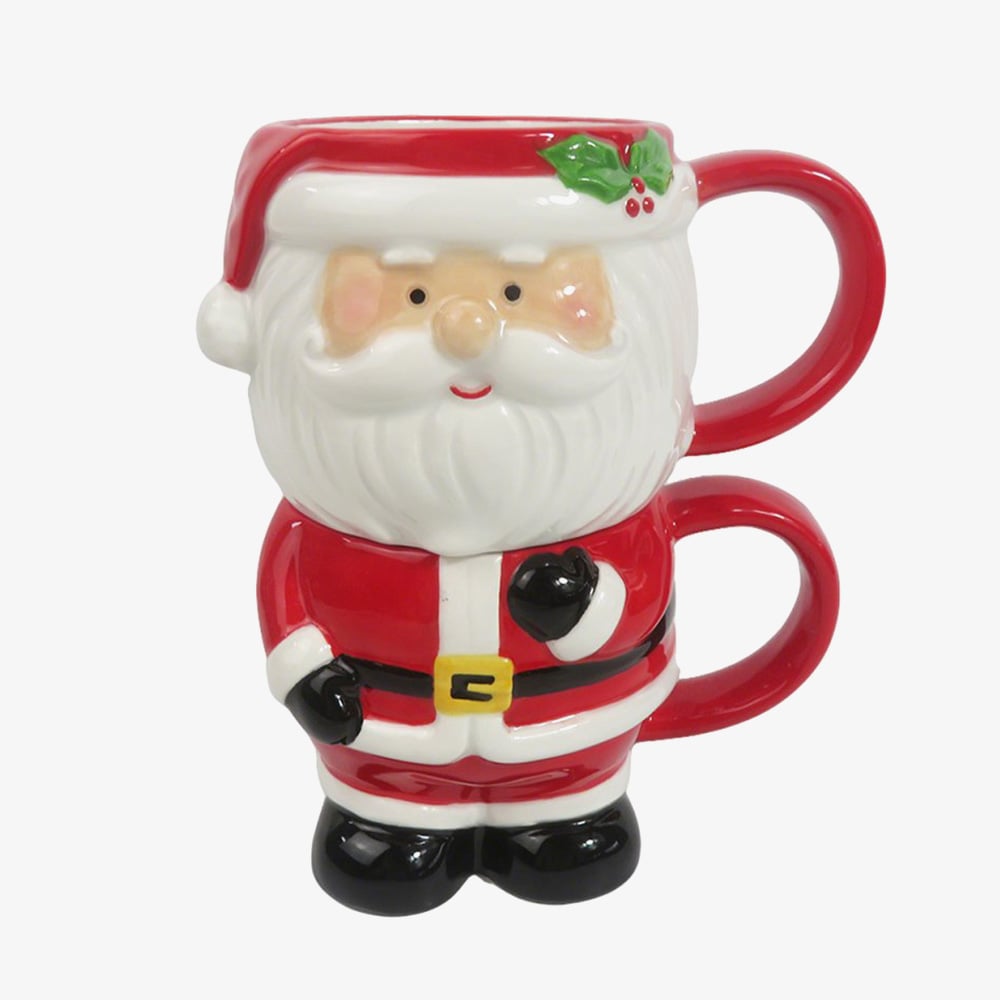 Christmas Santa Stacking Mugs Homeware LP55795
