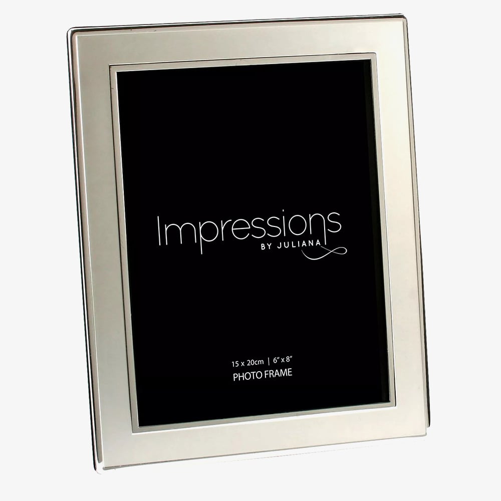 Impressions Silver Plated Satin Finish 6x8 Inch Photo Frame FS26068