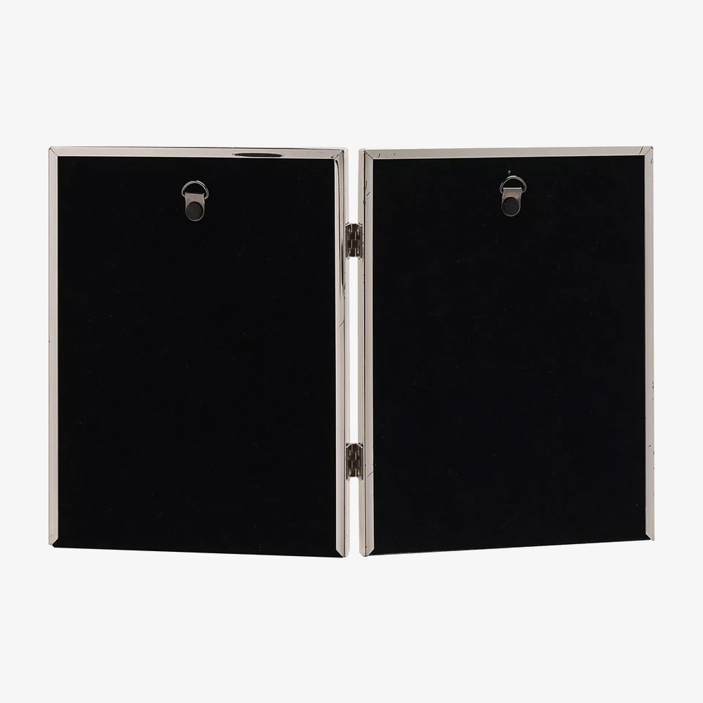 Impressions Silver Plated Double 4x6 Inch Photo Frame 8173