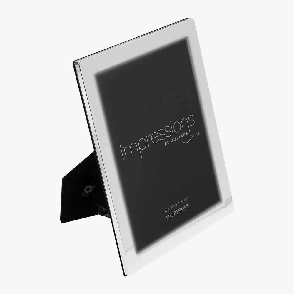 Impressions Silver Plated Flat Edge 6x8 Inch Photo Frame 362068S