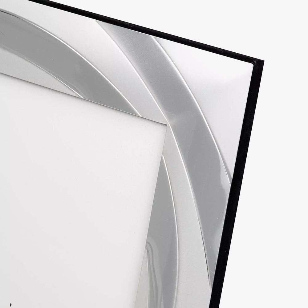 Impressions Silver Plated Two Tone Swirl 6x8 Inch Photo Frame FS100768
