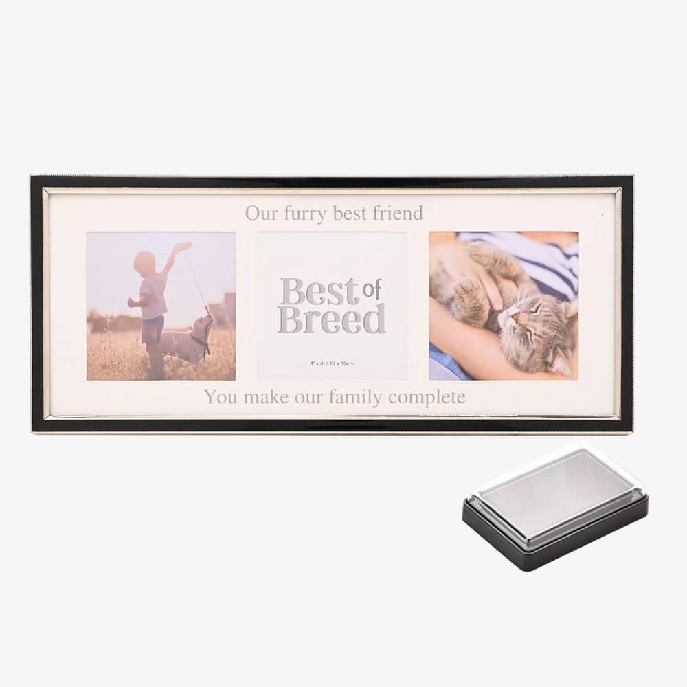 Trio Paw Print Photoframe With Ink Pad BB717