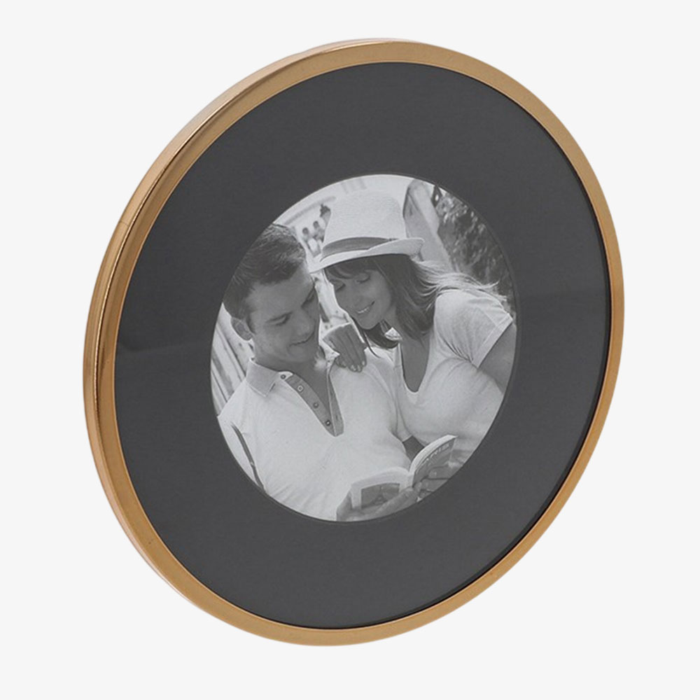 Gold Curve Round 4X4 Photo Frame 353753