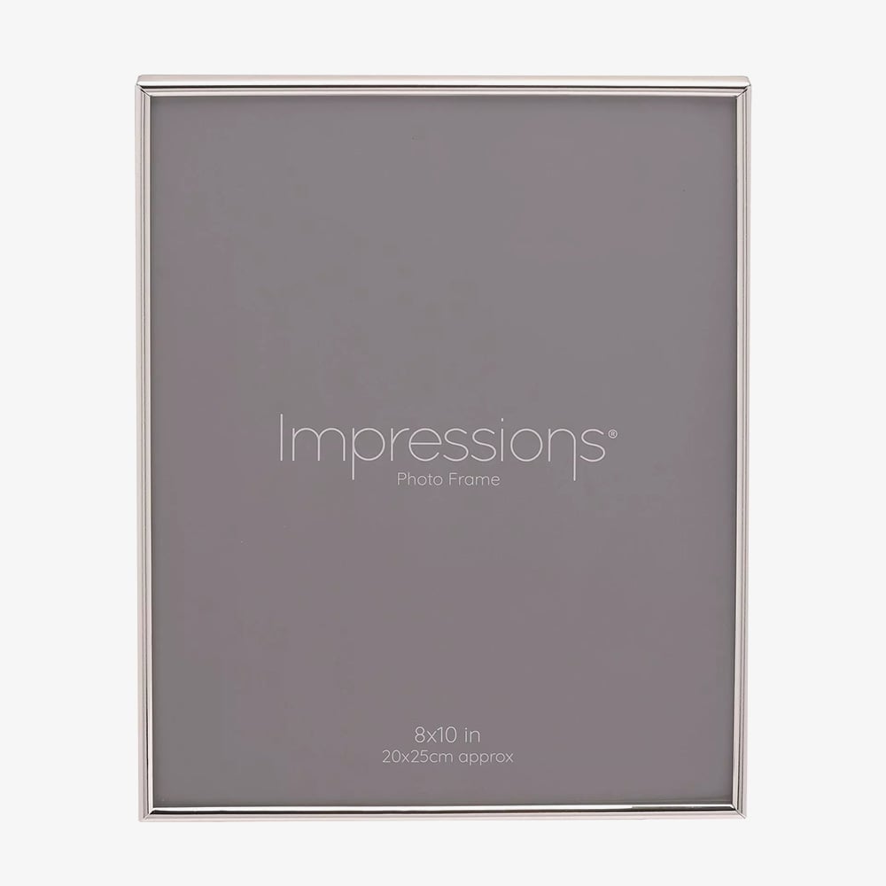 Impressions Silver Plated Thin Oblong 8x10 Inch Photo Frame 8159